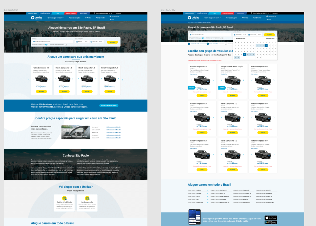 Unidas Rent a Car Portal • Thais Alcântara